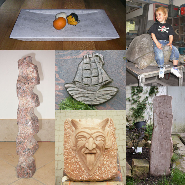 Fertige Skulptur aus Naturstein